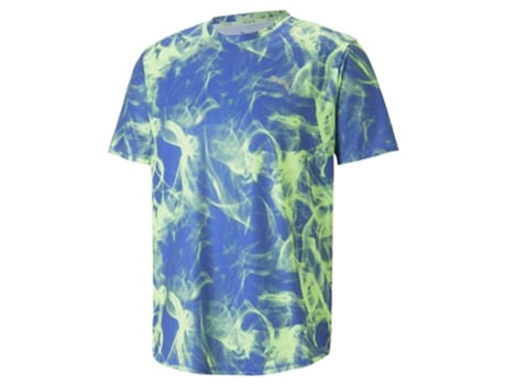 Camiseta de Hombre para Running PUMA Run Favorite Aop Azul (XL)