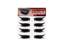 4 pares de adhesivos reutilizables para párpados y pestañas, maquillaje instantáneo y fácil de aplicar. Rosewell
