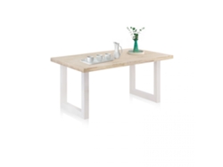Mesa de exterior Masi Roble salvaje - Blanco 160 x 76 x 90 cm