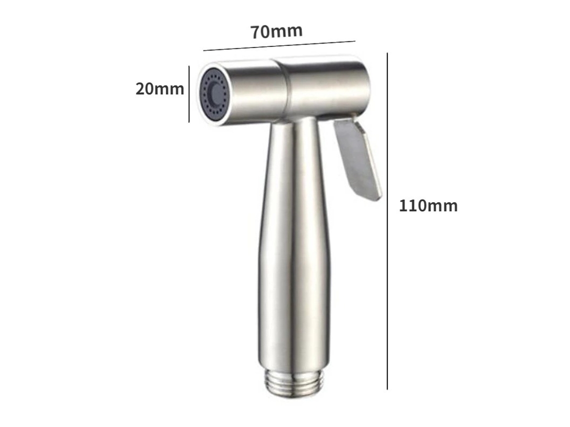 Pistola De Bidet De Acero Inoxidable, Dimensiones 110x70 Mm, Conexión 1/2”