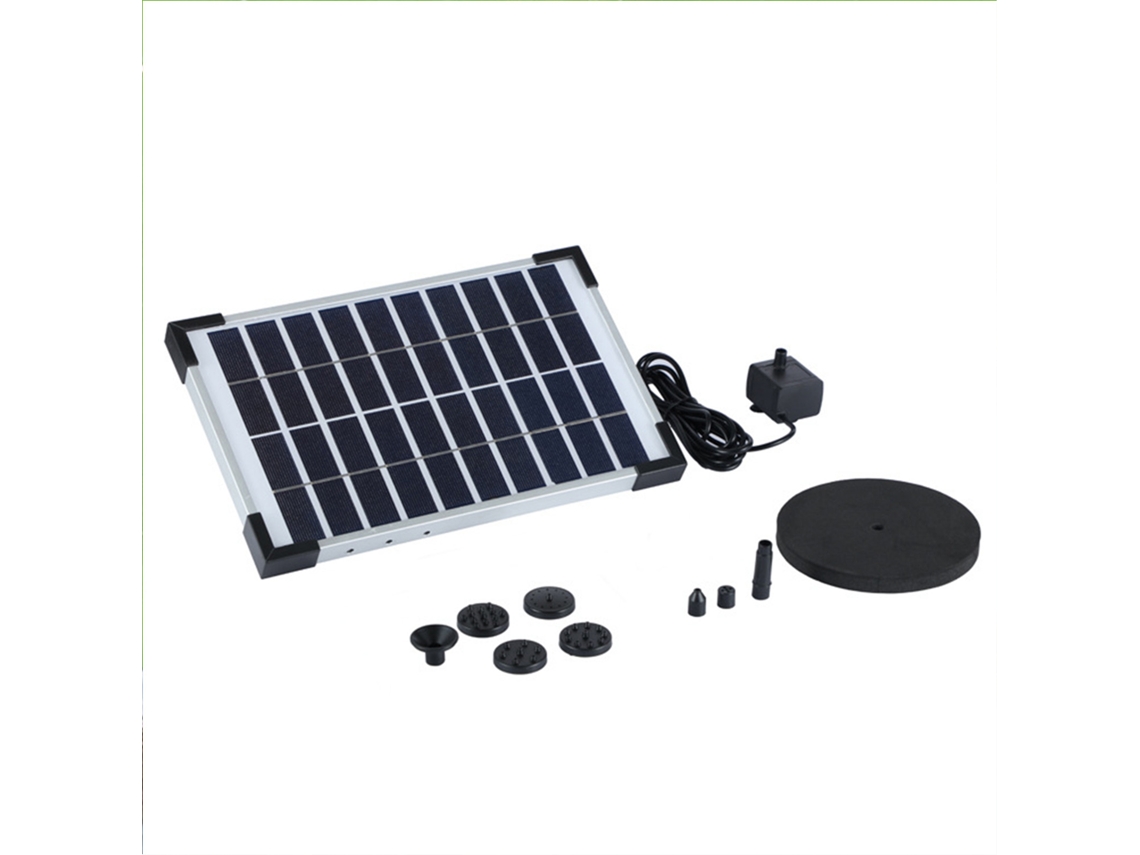 Kit de bomba de agua solar de 5 W con boquilla para jardín y piscina