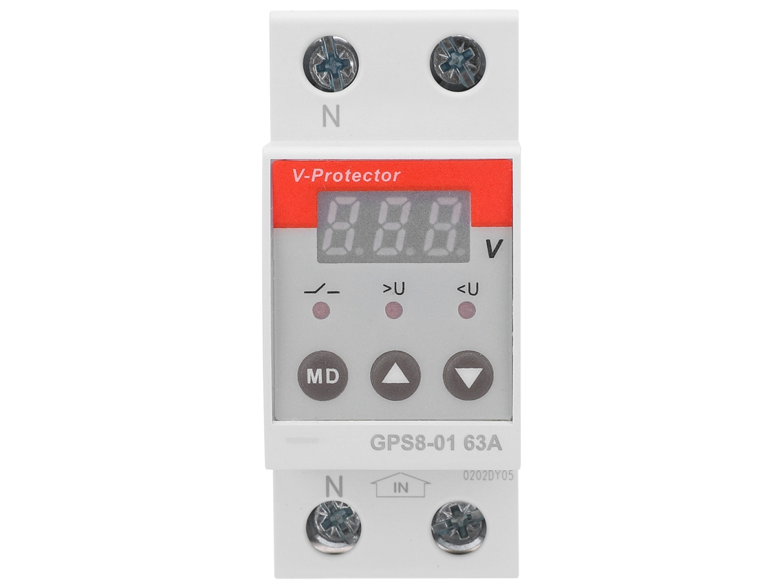Gps8-01-d Protector Digital De Voltaje Y Corriente Con Reinicio Automático Para Suministros Industriales