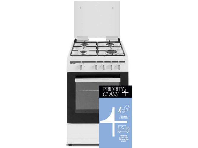 Cocina SAUBER SCW4GN (43 L - Gas Natural - Blanco)