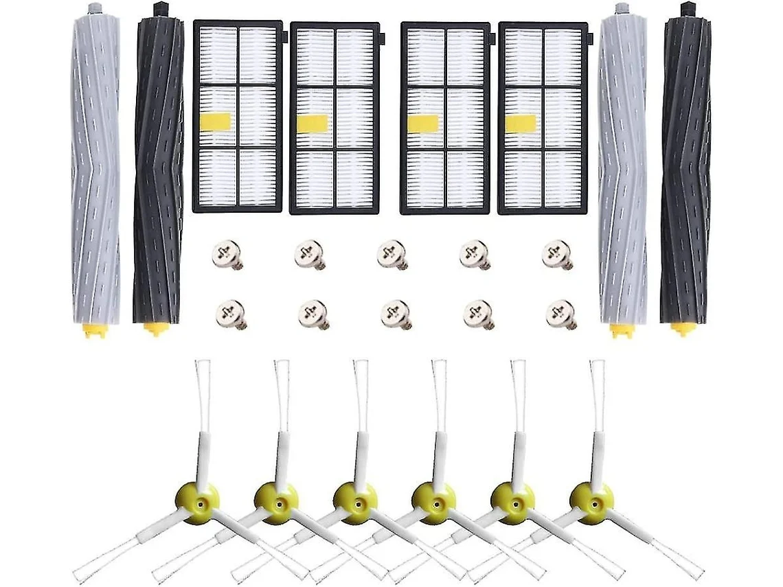 Kit de piezas de repuesto para iRobot Roomba 800 900 805 850 851 860 865 866 870 871 880 885 890 891 896 960 966 980 Robot Aspirador + 4 Rodillos CUICH