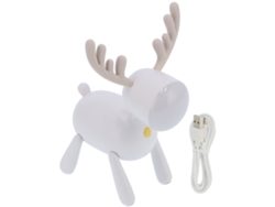 Lámpara De Noche Led Con Forma Alce Dibujos Animados, Protección Ocular, Temporizador, Doble Fuente