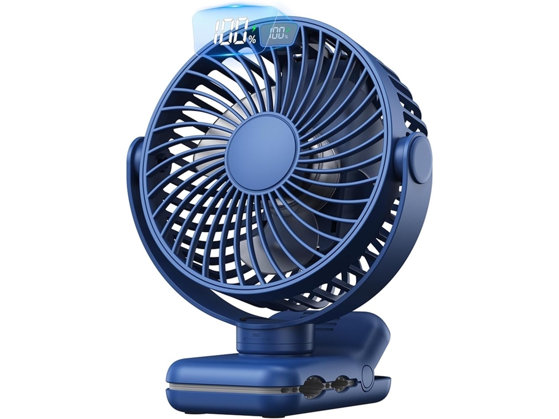 Ventilador De Escritorio Usb Pequeño Portátil Con Clip 3 Velocidades Potente Flujo Aire Rotación 720°