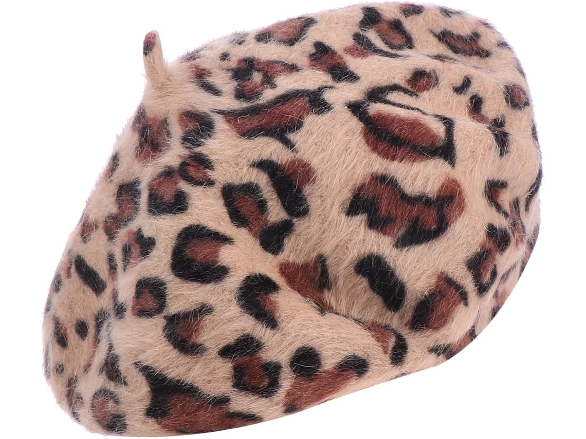 1 Gorro De Invierno Delicado Y Bonito Para Pintores Con Estampado De Leopardo