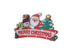 Decoración Navideña De Ventana Con Luz Led De Papá Noel Holográfico Para Interiores Y Exteriores