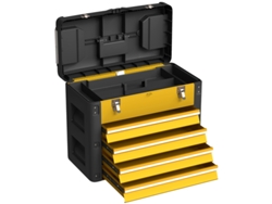 Caja De Herramientas Vacía De 4 Cajones, Acero Amarillo, 50x25x41cm