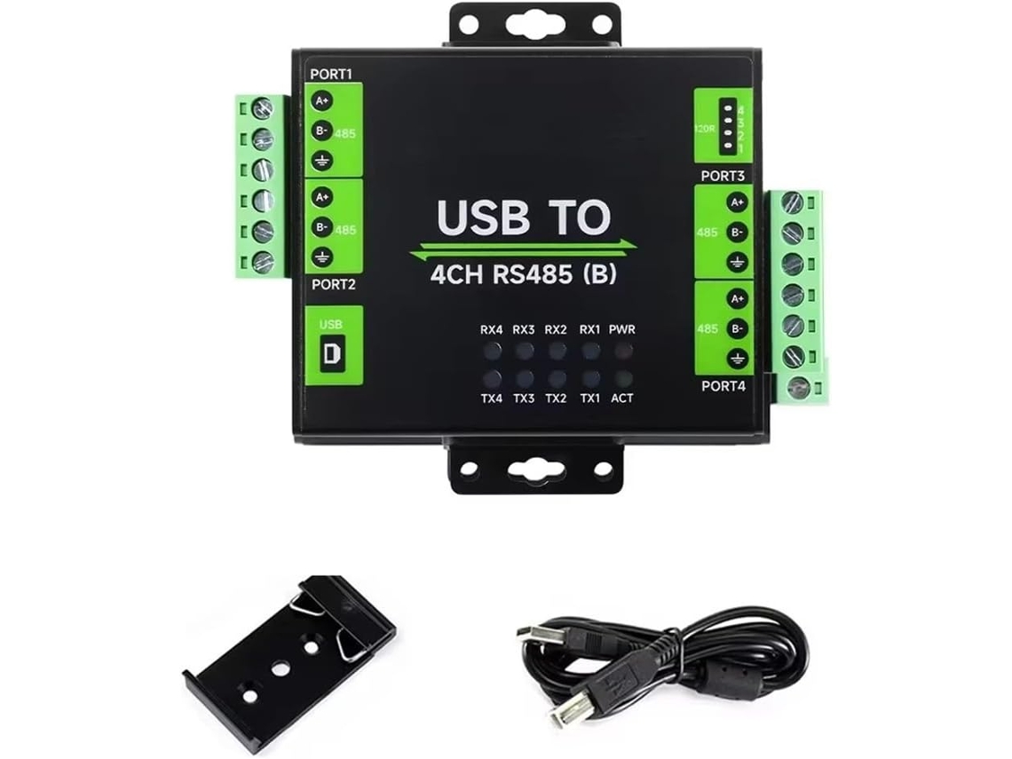 Convertidor Industrial Aislado Usb A Rs485 De 4 Canales (b) Con Chip 26545