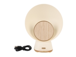 Altavoz Bluetooth Con Reloj Despertador De Carga Inalámbrica, Sensor Táctil Y Luz Cálida