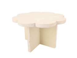 Mesa de picnic plegable portátil de madera maciza con forma de flor