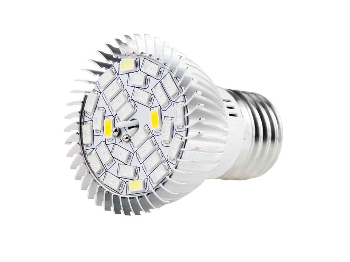 Lámpara LED de cultivo para plantas de interior, bombilla LED de espectro completo con casquillo E27, alta eficiencia luminosa y bajo consumo.