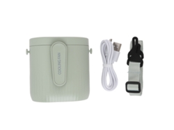 Ventilador De Cintura Portátil Clip 3 Velocidades Bateria 4000mah Silencioso Para Trabalho Ao Ar Livre Cinza Verde
