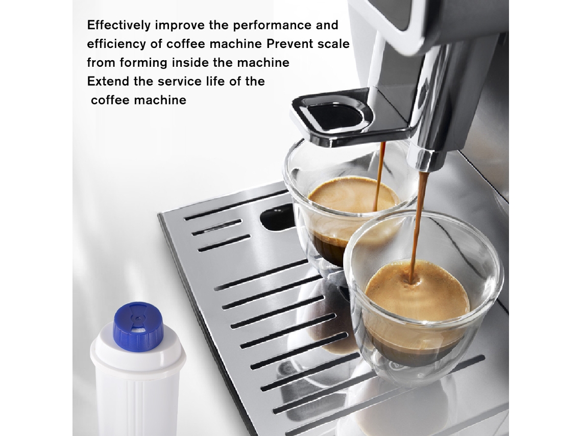 2 Filtros De Agua Compatibles Con La Cafetera Delonghi Dls C002 Con Ablandador De Carbón Activado.