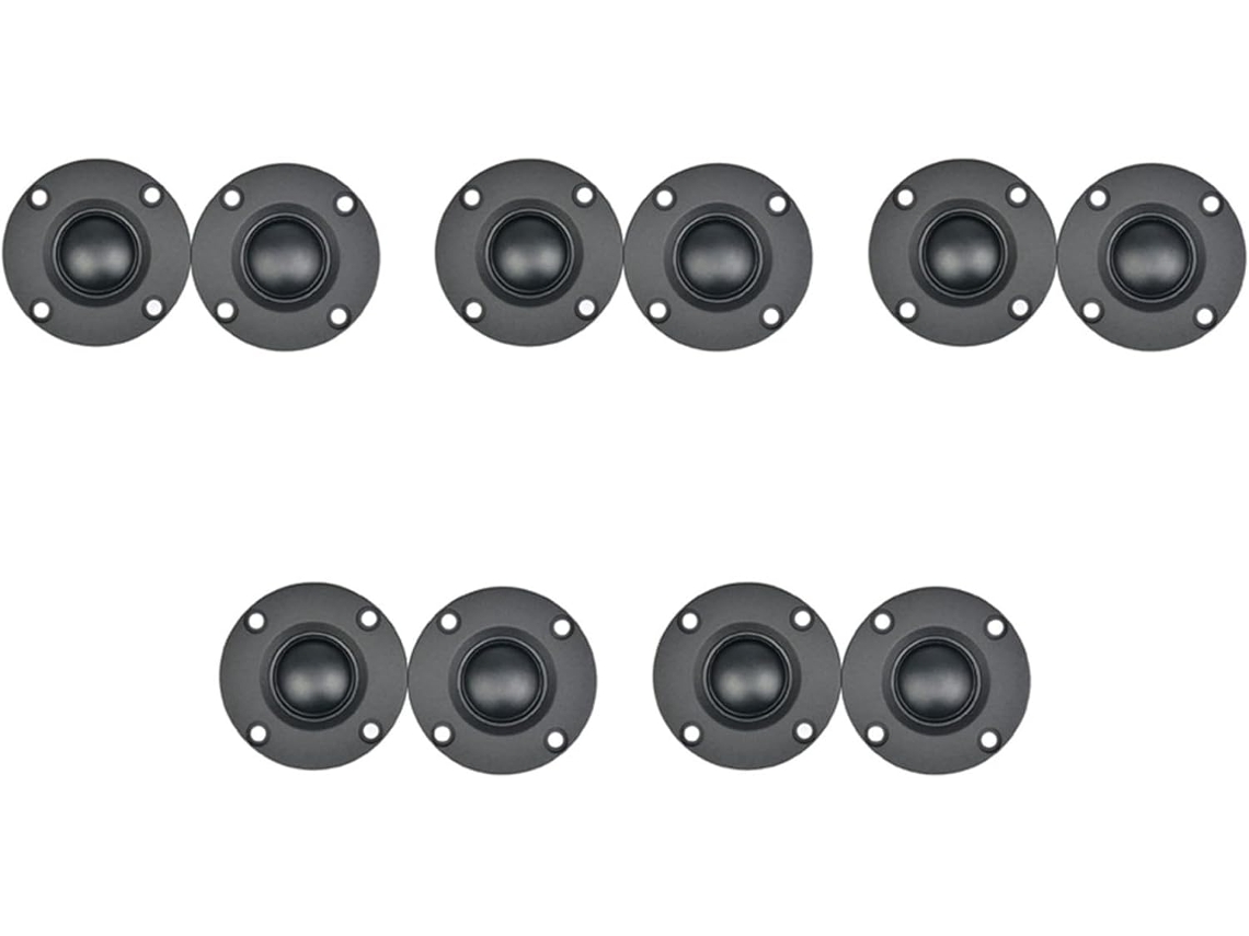 Paquete De 10 Altavoces De 6ω Y 30w Con Revestimiento De Seda Suave, Color Negro.