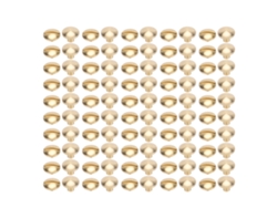 50 Juegos De Tornillos Para Encuadernación De Arcos De Cuero, 10x4 Mm, Latón.
