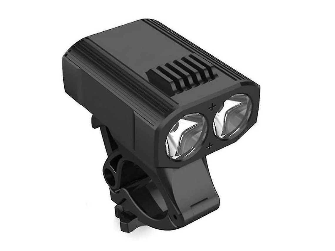 Mini luz para bicicleta, 2 LED, 5 modos, 2000 lm, recargable por USB, luz delantera y trasera para camping, Yizhood (negra)
