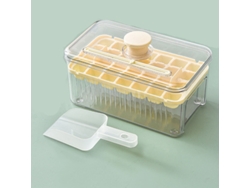 Molde De Silicona Para Cubitos De Hielo Para Refrigerador Doméstico, Color Amarillo, 19*11.5*10.5cm