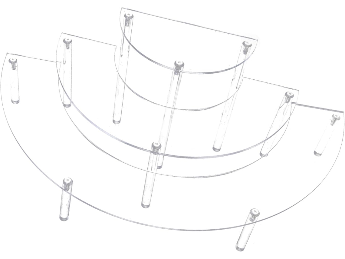 Besportble Soporte De Bodas Y Cumpleaños Y Soportes Para Pastel De Acrílico 40.00 X 20.00 X 16.50 Cm Pulgad...