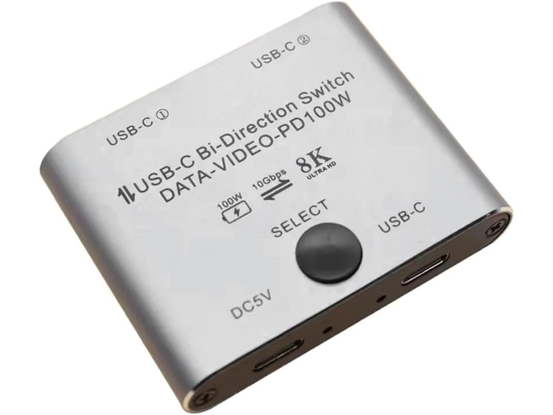 Conmutador Divisor Kvm Bidireccional Usb-c De 8k Y 60hz