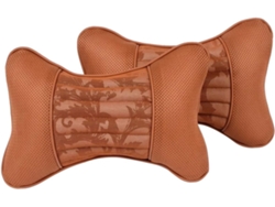 1 Par De Almohadas Ergonómicas Para El Cuello Del Coche, Extraíbles Y Lavables, Con Soporte Para El Cuello Y Función De Masaje Confortable.