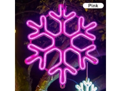 Luz De Cascada De Copos De Nieve Grande 40cm Led Exterior Interior Para Fiesta Navidad Bodas Jardín Decoración Rosa