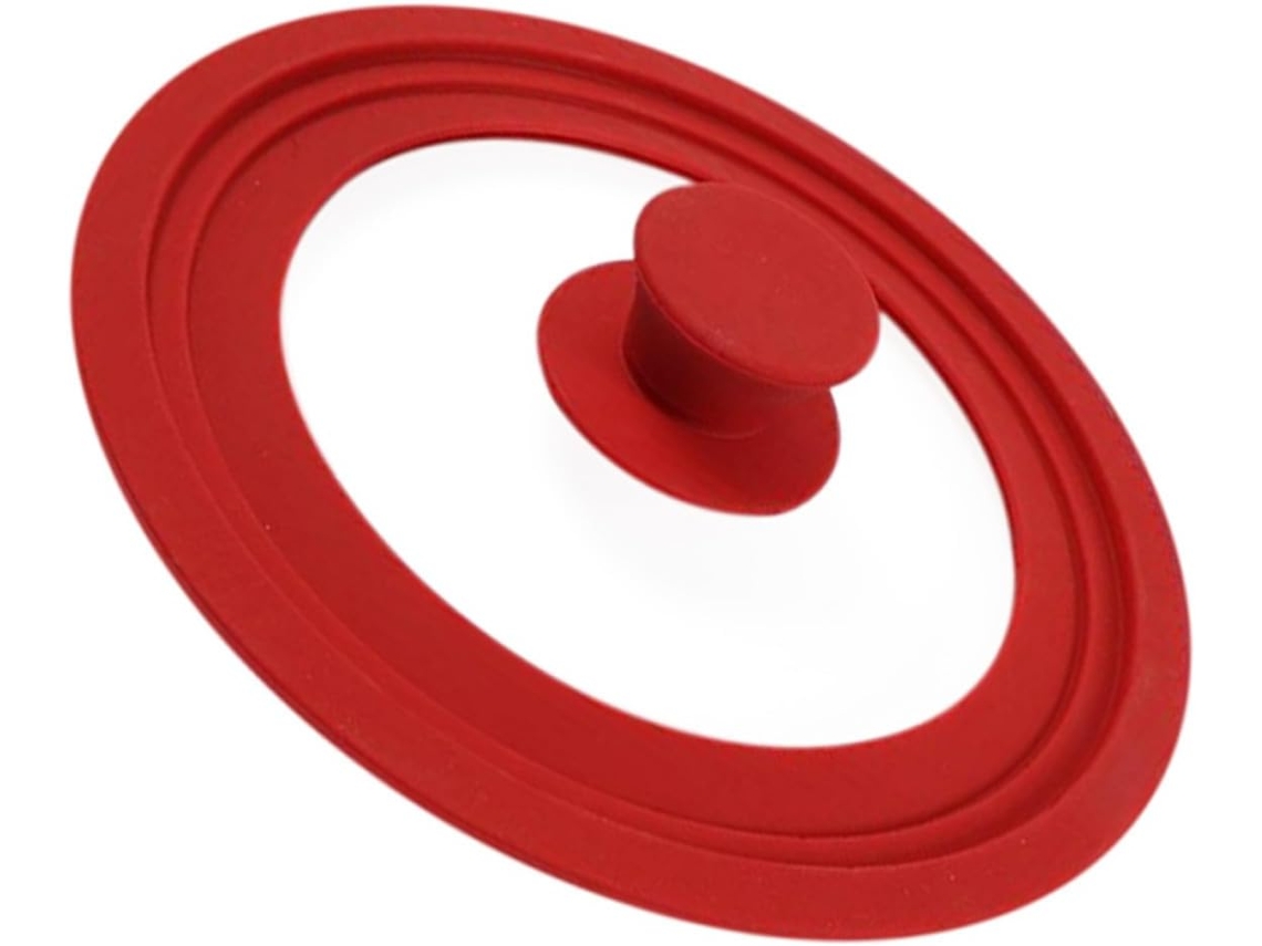 Tapa de vidrio templado multifuncional para utensilios de cocina con borde de silicona antisalpicaduras, tamaños Gokoco