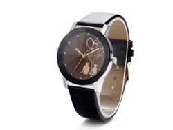 Reloj De Pareja De Aleación Con Piedras Strass Dial Analógico De Cuarzo Para Hombre