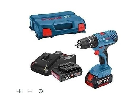 Bosch Professional GSR 18V ??Percussion Drill Drill + 1 Bateria 2.0AH + 1 4AH Bateria + Gal Charger em L-Case