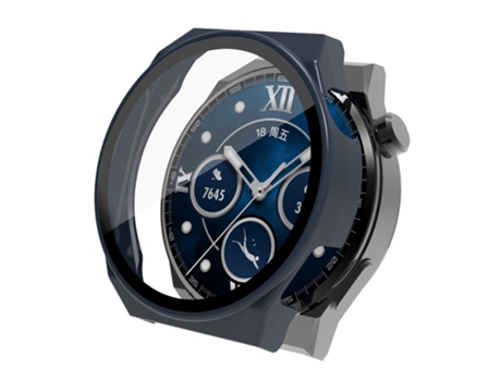 Huawei Watch GT 3 Pro Pieza de 46 mm + Caja de reloj de vidrio templado (pintura azul)