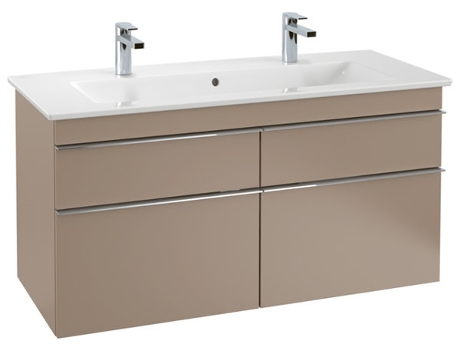Lavabo de armarios Villeroy &amp, Boch Venticello 4104 CK, 1200x500mm, 2 agujeros para grifos, con rebosadero