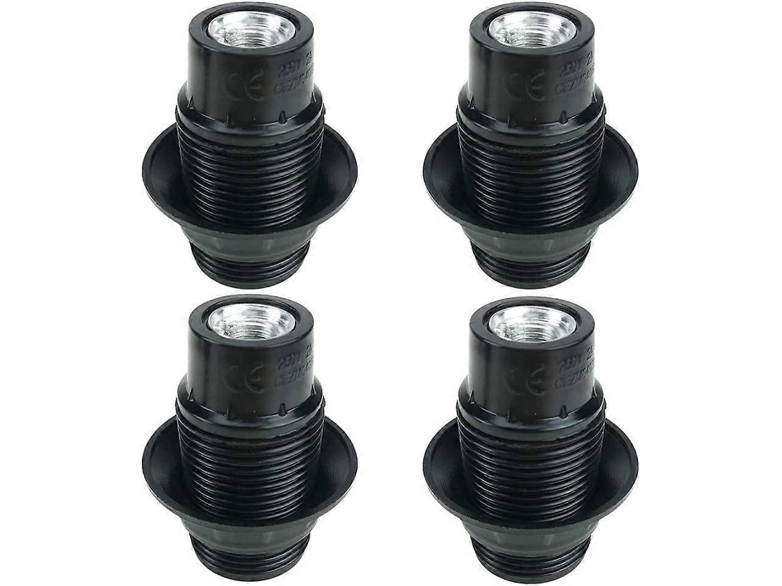 Rebe-soporte Para Bombilla E14 Negro, 4 Piezas, Sustratto De Bakélite, Resistente Al Calor, Ideal Para Lámparas Diy Y Decoración Hogar