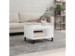 Mesa de centro de 60x50x40 cm, fabricada en madera sintética blanca, HARLANV1