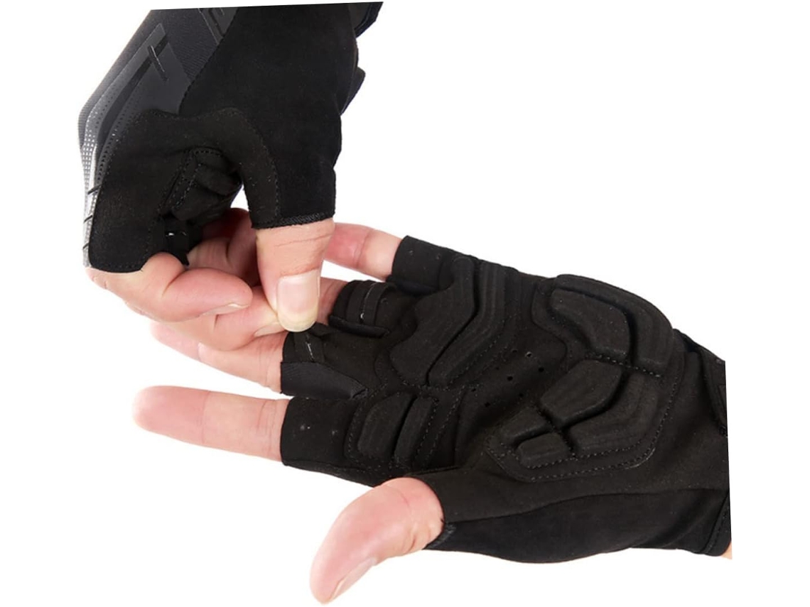 Guantes De Ciclismo Transpirables, Negros, Para Deportes De Motor, Protección Sin Dedos, Scooter, Bicicleta.