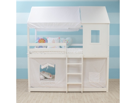 Conjunto Textil Para Mu0311 Litera MUEMUE Casita Pompones