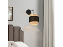 Lámpara de pared Southampton moderna 1x E14 40 W metal-plástico 36 x 30 x 18 cm - Negro y Beige LUX.PRO