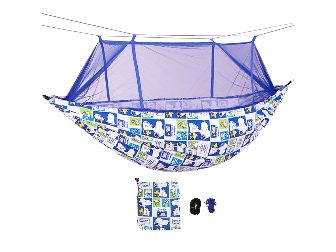 Hamaca doble con mosquitera para camping, viajes y uso al aire libre, tamaño estándar para perros.