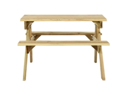 Maison Exclusive - Mesa De Picnic Con Bancos 110x123x73 Cm Madera Pino Impregnada