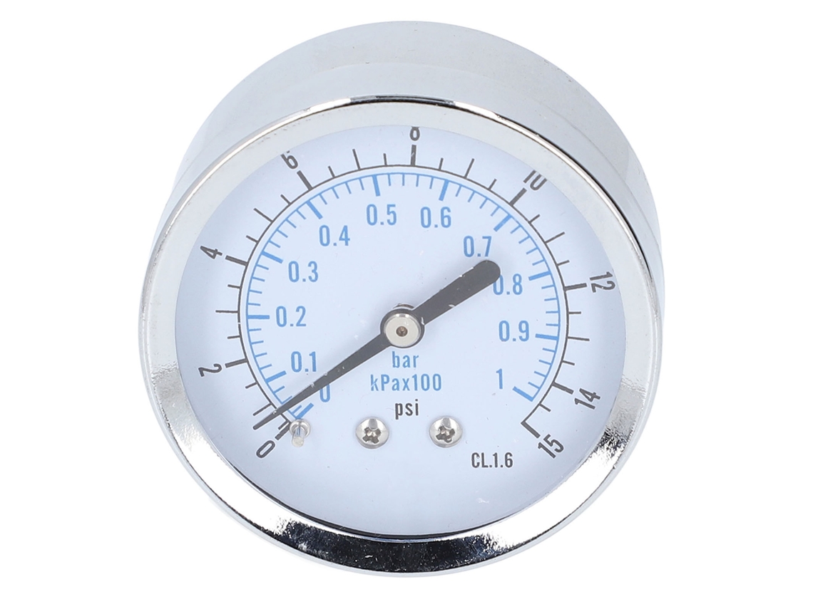 2026velora-manómetro De Presión Axial Doble Escala 0-1bar/100kpa 0-15psi 1/4in Npt 2.5in Para Aire Agua Combustible