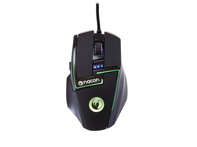 Ratón NACON PCGM-350L (Láser - 8200 dpi - Negro)