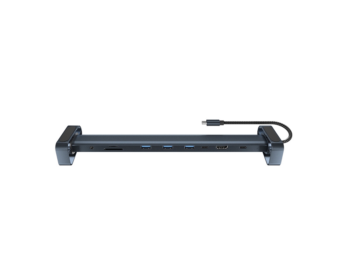 Estación de acoplamiento Bestvite 10 en 1 USB tipo C de 100 W PD 4K HDMI USB 3.0 3 TF/SD 100 M Ethernet para MacBook (plateada)