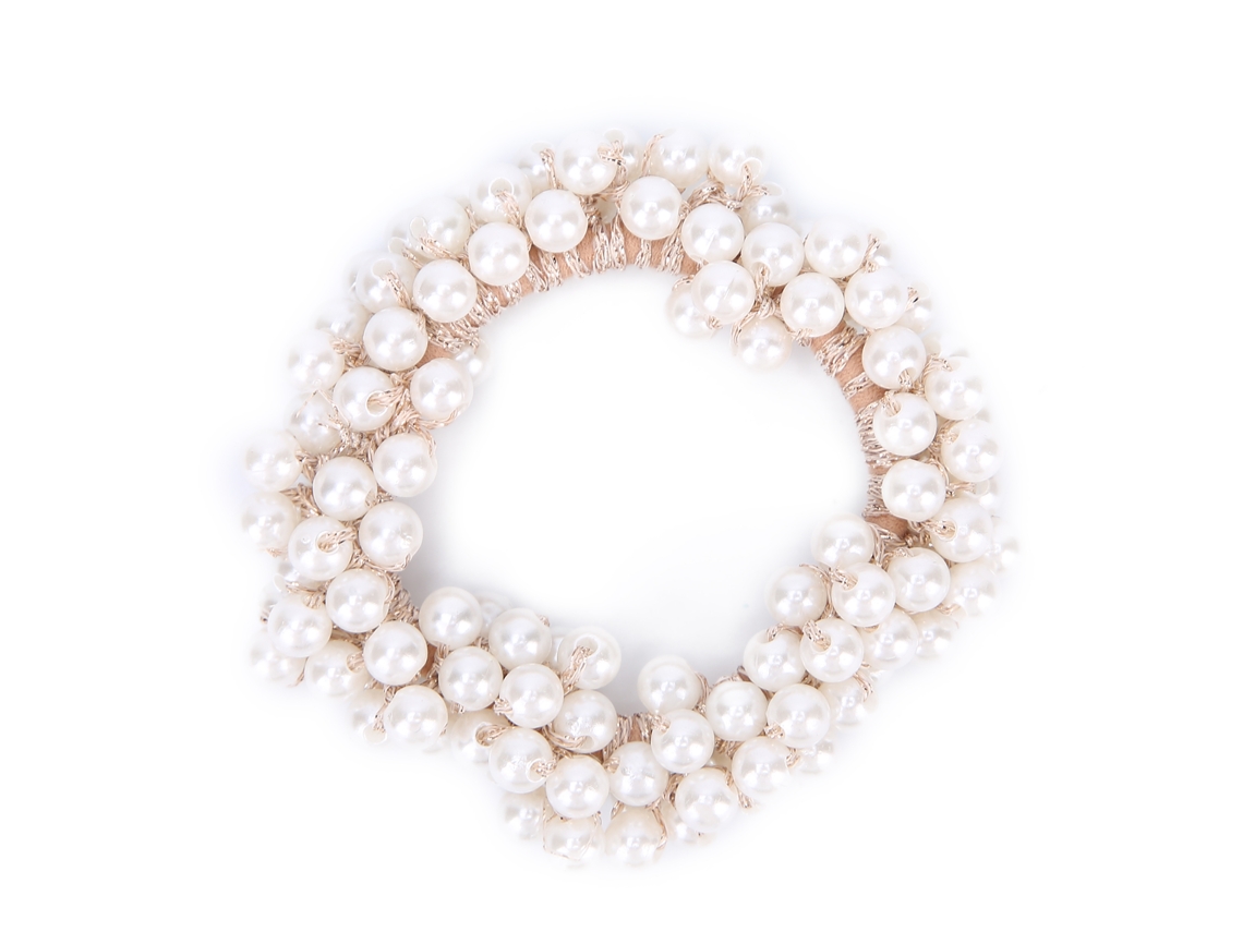 Lazo De Pelo Con Perlas Falsas Para Mujer Elegante Pulseras Elásticas Para Cabello Accesorios De Pelo Para Niñas