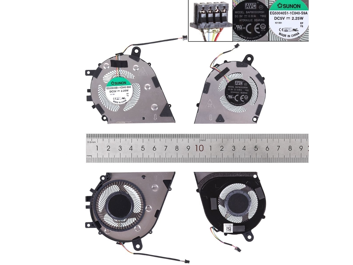 Ventilador compatible con portátil Lenovo 330 15icn 330 15arr (alta resolución)