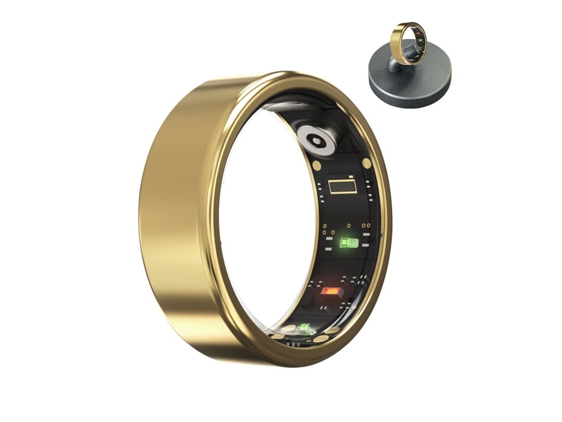 NISSGU Smart Ring Sleep Heart Rate Blood Oxygen Tracke para Android Ios Ouro #12