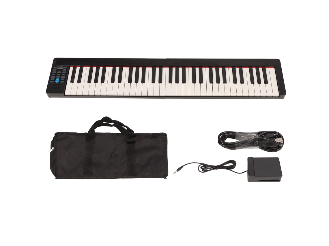 Piano Plegable Inteligente De 61 Teclas, Teclado Eléctrico Portátil Bluetooth Midi