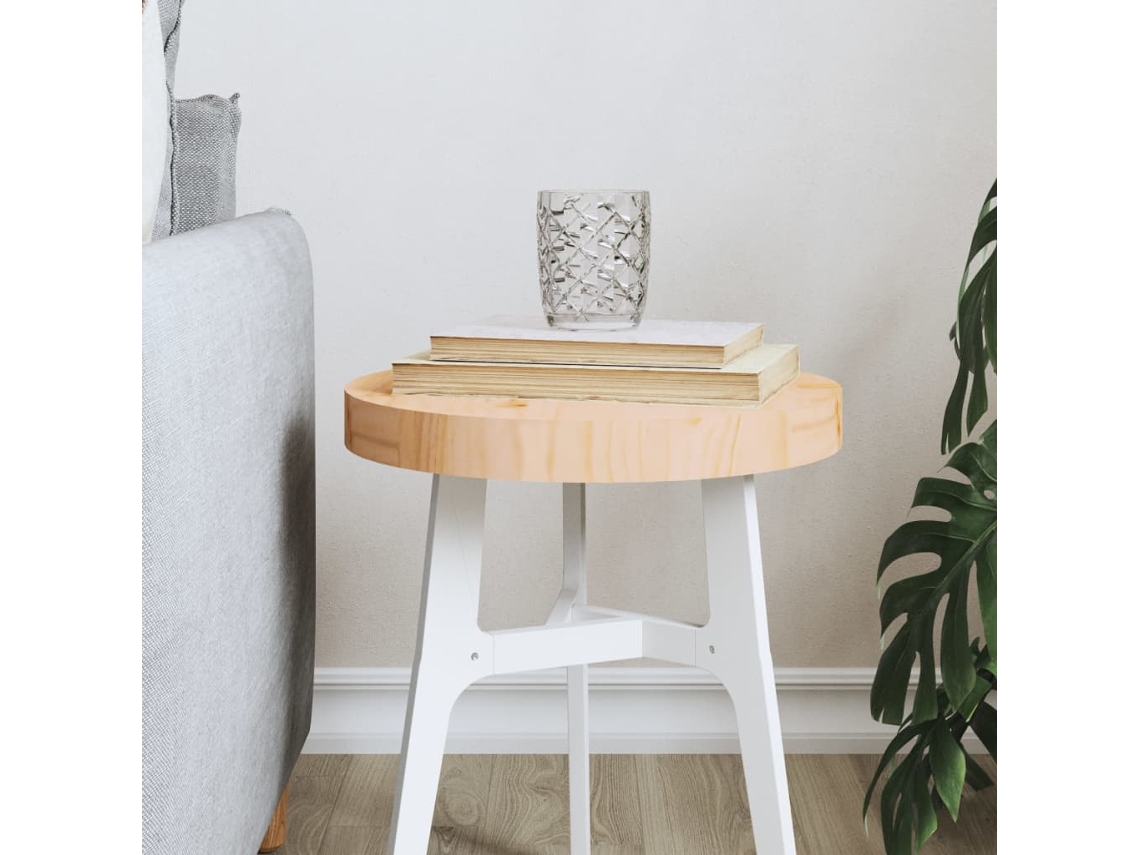 Tablero De Mesa Redondo Madera Maciza De Pino Ø30x3 Cm
