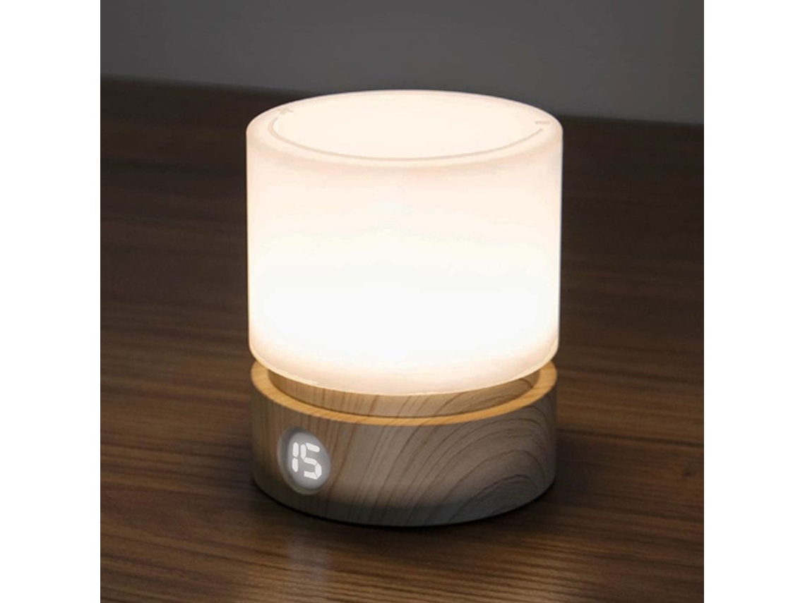 2026-lámpara De Noche Con Temporizador, Led Ajustable, Recargable Y Portátil Para Dormitorio
