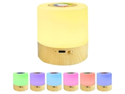 Mini luz nocturna LED, lámpara de noche de mesa inteligente con control táctil, sincronización de 2/4 horas, regulable, recargable por USB, portátil, cambio de color RGB (blanco) CHRONUS