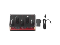 Mezclador Estéreo Portátil De 4 Canales 4 En 1, Mini Mezclador De Sonido Compacto Para Estudio, Bar Y Banda - Rojo